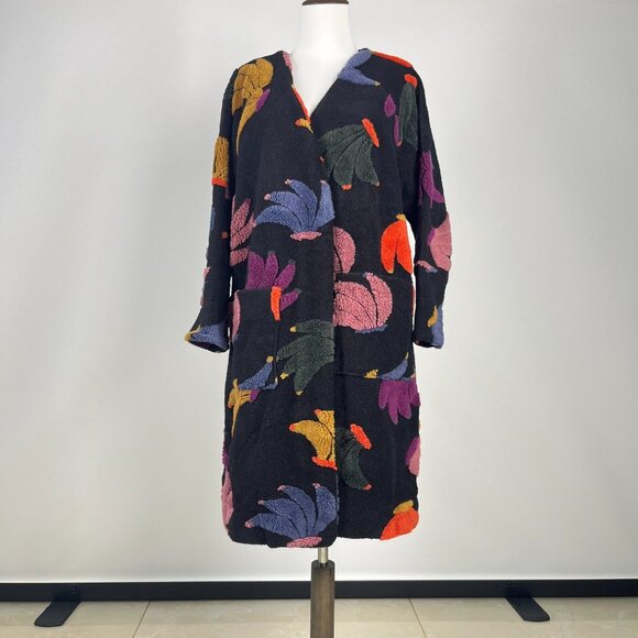 NWT Farm Rio Wool Blend Banangola Fleece Cardigan Coat Size S - Picture 2 of 12